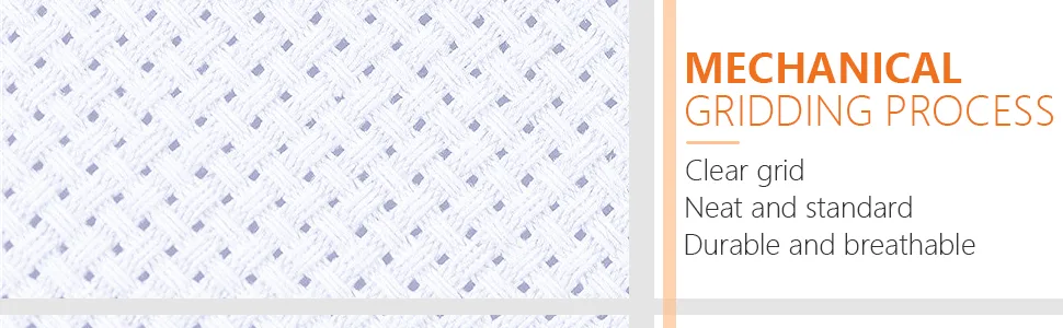 59 by 39-Inch Cross Stitch Fabric, 14 Count Big Size Classic Reserve Aida Cloth,White 14 Count 59 X 39" - product information 2