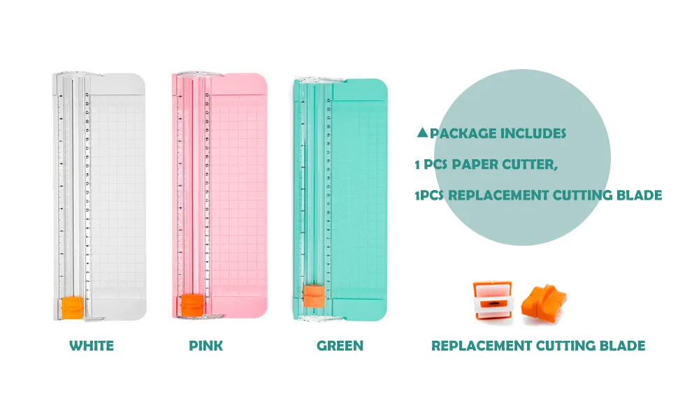 Paper Cutter A5 Paper Trimmer Titanium Scrapbooking Tool with 1pcs Replacement Cutting Blade,for Scrapbooking, Picture Cutting, Label Design, Photos,Comes with a Replacement Cutting Blade Blade - product information 3