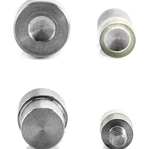 QWORK Handmade Manual Press Machine, 2 Pair Mini Manual Machine Dies Stud Rivet Setter Punch Puncher Dies (8mm + 10mm Diameter) 8mm & 10mm Diameter - Easy to use