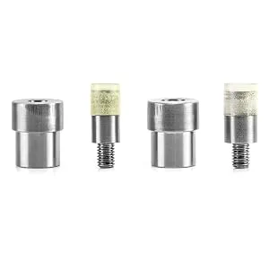 QWORK Handmade Manual Press Machine, 2 Pair Mini Manual Machine Dies Stud Rivet Setter Punch Puncher Dies (8mm + 10mm Diameter) 8mm & 10mm Diameter - Excellent performance