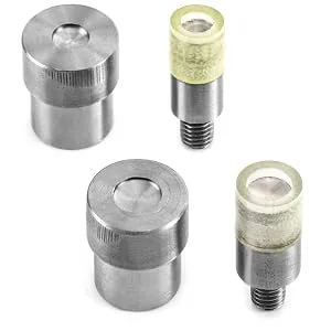 QWORK Handmade Manual Press Machine, 2 Pair Mini Manual Machine Dies Stud Rivet Setter Punch Puncher Dies (8mm + 10mm Diameter) 8mm & 10mm Diameter - High quality