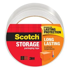Scotch Long Lasting Storage Packaging Tape, 1.88" x 54.6 yd, Designed for Storage and Packing, Stays Sealed in Weather Extremes, 3" Core, Clear, 2 Rolls (3650-2) 2 Rolls Tape - product information 3