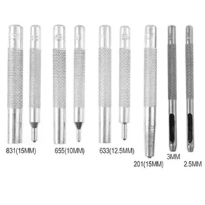 SKYZONAL DIY Leather Craft 11pcs Craft Tool Die Punch Snap kit Rivet Setter with Base for Punch Hole and Install Rivet Button - product information 3