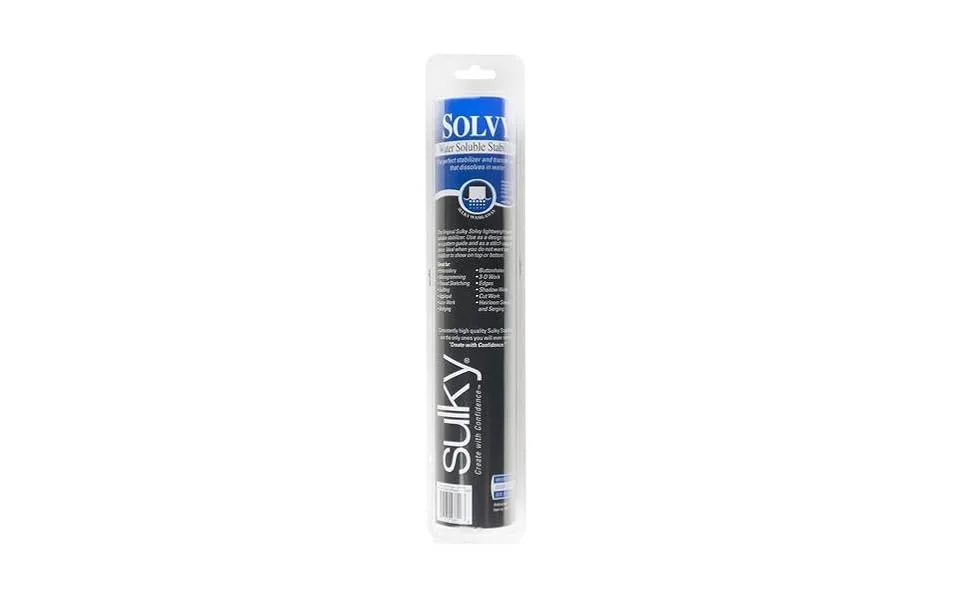 Sulky - 486-12 9-Yard Solvy Water Soluble stabilizer, 12" x 9.5 yd, White - product information 1