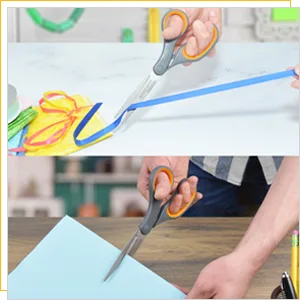 Westcott Titanium Bonded Scissors, Soft Handle, 8", Straight, Gray/Yellow, 4-Pack - Westcott Titanium Scissors