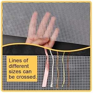 wexpw 6 Pieces Plastic Mesh Canvas Sheets, Clear Plastic Canvas Sheets Big Size Clear Needlepoint Embroidery Blank Canvas Sheets Plastic Canvas for Embroidery Projects, 8x13 inch - product information 7