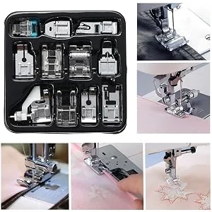 Presser Feet Set 11Pcs Snap On Sewing Machine Foot for Brother Singer Janome Babylock Kenmore Low Shank Sewing Machine Use - 11pcs presser feet