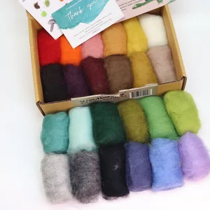 Woolbuddy Needle Felting Wool, Natural Handmade Wool Roving, 6 Vibrant Colors with Instructions (Wool Bag Summer) - product information 27