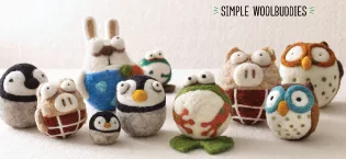 Woolbuddy Needle Felting Wool, Natural Handmade Wool Roving, 6 Vibrant Colors with Instructions (Wool Bag Summer) - woolbuddy felting kits for beginners adult needle felting wool felting mat felting wool