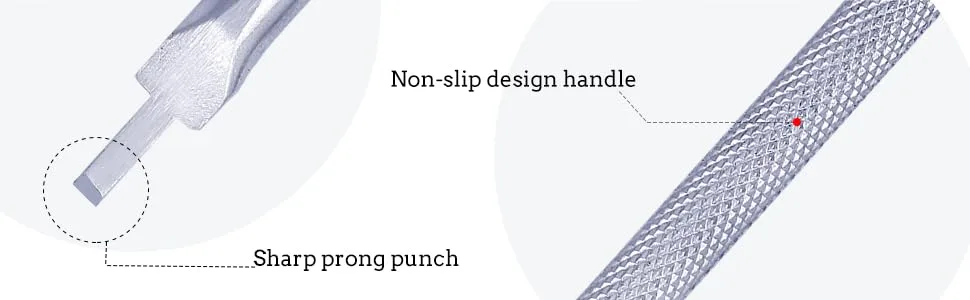 4 PCS Leather Stitching Punch, Leather Hole Punch, 1/2/4/6 DIY Diamond Lacing Stitching Chisel Set, Stainless Steel Leather Craft Tool Hole Punches Silver - Diamond Lacing Stitching Chisel Set