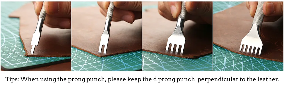 4 PCS Leather Stitching Punch, Leather Hole Punch, 1/2/4/6 DIY Diamond Lacing Stitching Chisel Set, Stainless Steel Leather Craft Tool Hole Punches Silver - Leather Craft Tool Hole Punches