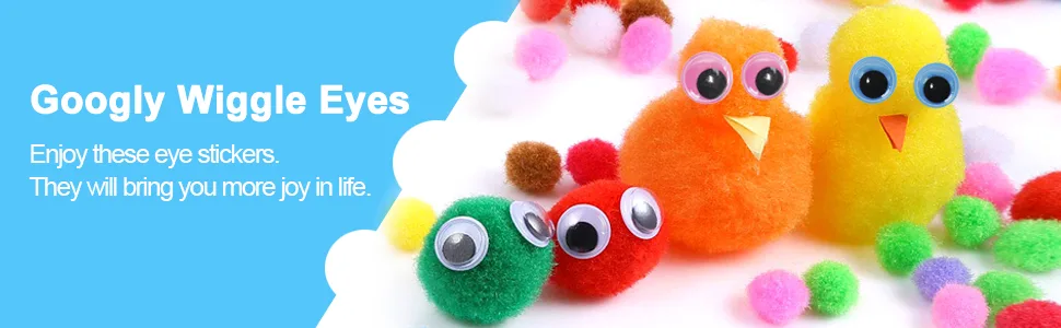1620pcs Googly Wiggle Eyes Self Adhesive, for Craft Sticker Eyes Multi Colors and Sizes for DIY by ZZYI - wiggle eyes