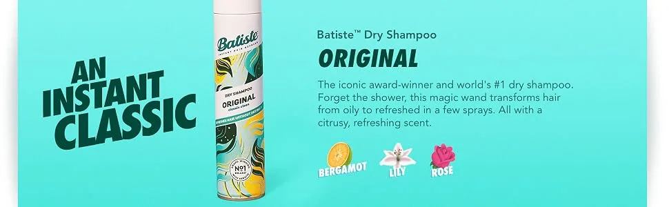 Batiste Dry Shampoo Original 162g/5.71 oz. - Batiste instantly refreshes your hair