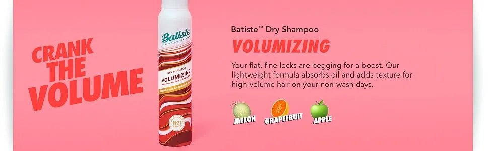 Batiste Dry Shampoo Volumizing, 6.35 Fl Oz (Packaging may Vary) - batiste volumizing dry shampoo adds texture and high volume