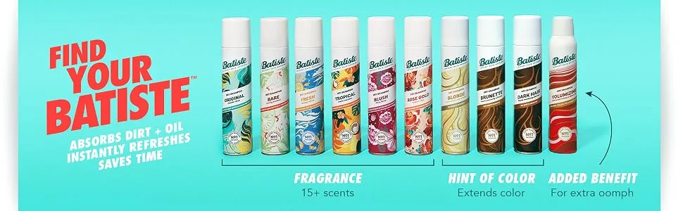 Batiste Dry Shampoo Volumizing, 6.35 Fl Oz (Packaging may Vary) - find your batiste