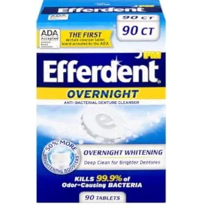 Efferdent PM Overnight Anti-Bacterial Denture Cleanser | 90 Tablets - product information 2