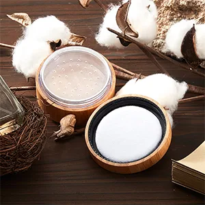 Frienda 30 ml Empty Loose Powder Container Bamboo Cosmetic Make-up Loose Powder Box Case Holder with Sifter Lids and Powder Puff - product information 3