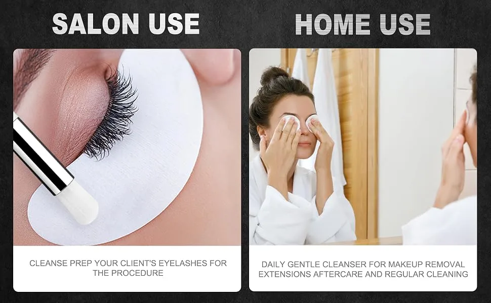 M J JOMAY Eyelash Extension Shampoo / 2 fl.oz / 60ml /Paraben & Sulfate Free Safe Makeup Remover/Wash for Extensions & Natural Lashes/Professional & Self Use 2 Fl Oz - Eyelash extension