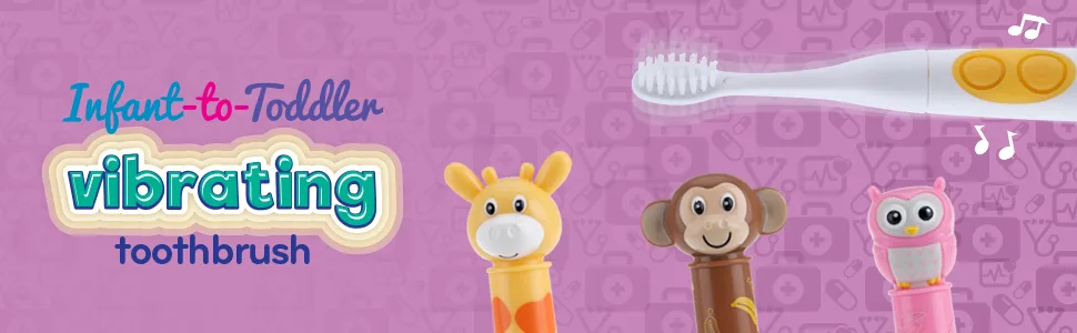 Nuby Electric Toothbrush with Animal Character, Monkey - product information 1