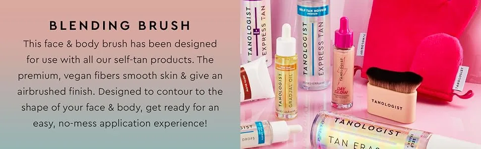 Tanologist Blending Brush for Self Tan - Vegan Body Brush for Flawless Self Tanner Application, 1 Count - tanologist