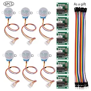 6 PCS 28BYJ-48 ULN2003 5V Stepper Motor + ULN2003 Driver Board - 6 PCS Uln2003 Stepper Motor + Driver Board