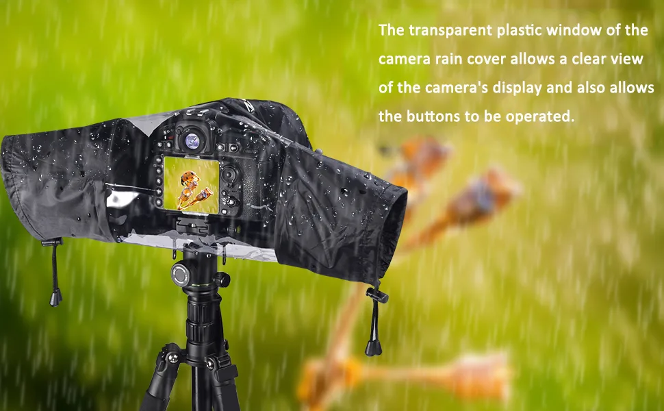 Professional Camera Rain Cover, Rain-Waterproof Camera Protector Cover for Canon Nikon Sony DSLR Mirrorless Cameras, 18.313.8inch - camera rain cover