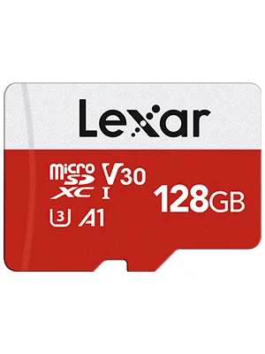 Lexar 128GB Micro SD Card, microSDXC UHS-I Flash Memory Card with Adapter - Up to 100MB/s, A1, U3, Class10, V30, High Speed TF Card - 128gb micro sd card