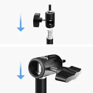 LimoStudio 2 Pack Rapid Adapter Converter 5/8" Stud to 17mm Long 1/4" Thread Camera Mount Bracket Multi Functional Mount Adapter for Light Stand Tip Boom Arm, Photography Photo Studio, AGG3140 2PACK - AGG3140_Metal Bracket Adapter