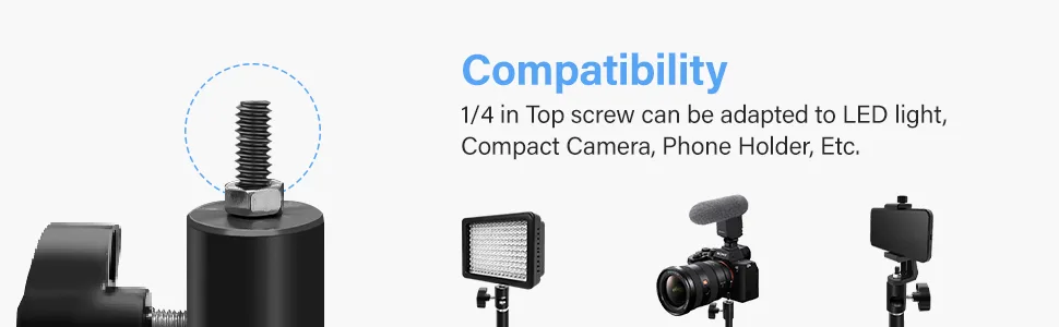 LimoStudio 2 Pack Rapid Adapter Converter 5/8" Stud to 17mm Long 1/4" Thread Camera Mount Bracket Multi Functional Mount Adapter for Light Stand Tip Boom Arm, Photography Photo Studio, AGG3140 2PACK - AGG3140_Metal Bracket Adapter