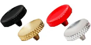 Camera Shutter Button, Upscale and Delicate Soft Shutter Release Button (3 Pack) red silver black - Side shot