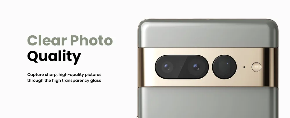 Ringke Camera Glass 3 Pack/Multi-Layer Protection Compatible with Google Pixel 7 Pro Camera Lens Protector, Tempered Glass Camera Cover - clear photo quality