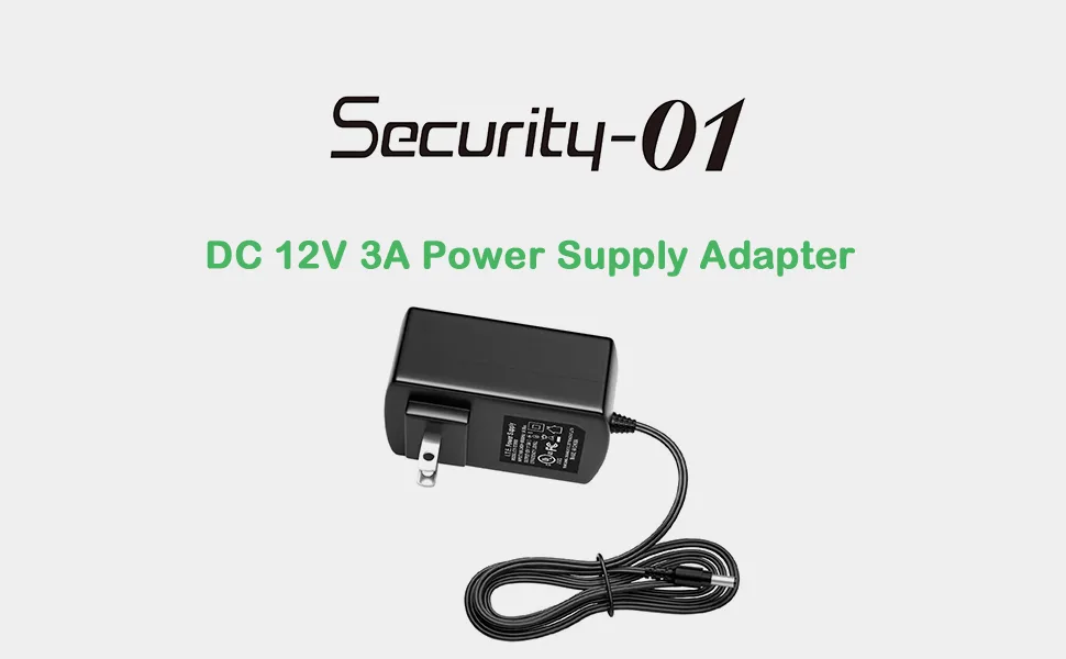 UL Certified AC to DC 12V 3A Power Supply Adapter for CCTV Cameras DVR NVR 5.5mm x 2.1mm UL Listed FCC 1-Pack - product information 13
