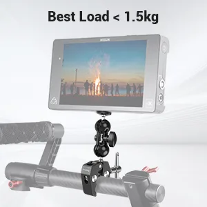 SMALLRIG Super Camera Clamp Mount, Double Ball Head Adapter, Fence Desk Table Mount for Ronin-M/Insta360/Gopro, Ball Head - 1138 - product information 5