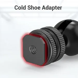 SmallRig Cool Ballhead, Multi-Function Double Ball Dead Adapter with Shoe Mount & 1/4" Screw for Monitors Led Light Microphone - 1135 - 1135