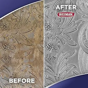 Weiman Silver Polish and Cleaner - 8 Ounce - Clean Shine and Polish Safe Protective Prevent Tarnish - Before and After