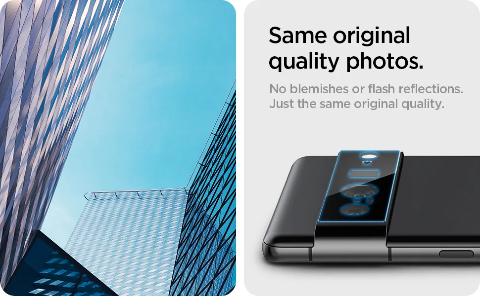 Spigen Camera Lens Screen Protector GlasTR EZ Fit Optik Designed for Pixel 7 Pro Case Friendly - Black 2 Pack - pixel 7 pro camera protector