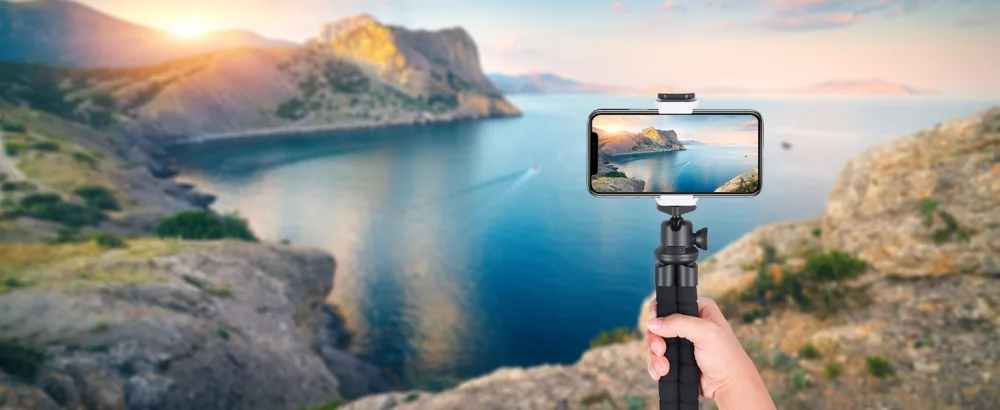 UBeesize Phone Tripod, Portable and Flexible Tripod with Wireless Remote and Clip, Cell Phone Tripod Stand for Video Recording(Black - tripod