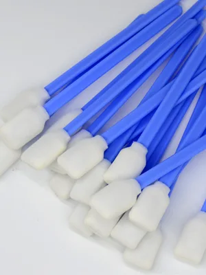 Wellgler's 5.11" Foam Cleaning Swabs,for Electronics, Camera, Gun,Optical Lens Cleaning and Clean Inkjet Printer Roland 100 blue - Foam Swab