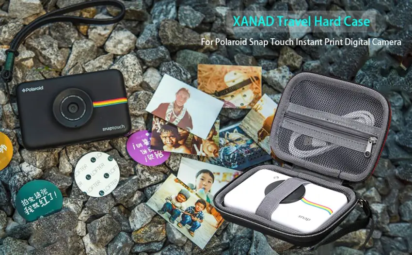 XANAD Hard Case for Kodak PRINTOMATIC/Smile/Step/Mini 2 HD Portable Instant Photo Printer - Carrying Strorage Bag Gray - Case for Polaroid Snap Touch Instant Print Digital Camera