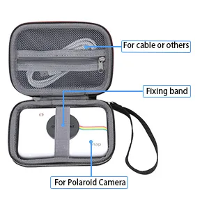 XANAD Hard Case for Kodak PRINTOMATIC/Smile/Step/Mini 2 HD Portable Instant Photo Printer - Carrying Strorage Bag Gray - Case for Polaroid Snap Touch Instant Print Digital Camera
