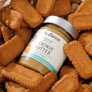 De Lucca 12.3 Oz Cookie Butter, Caramelized Biscuit Cream  Delicious Snacks for Adults and Kids, Breakfast Essentials, Premium Quality Biscuit Cream - Caramelized Cookie Butter