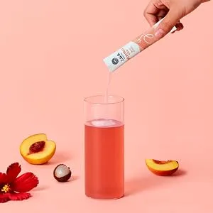 Osulloc Kombucha Tea LycheePeach (Lychee & Peach Blending), Sparkling Powdered Mix Beverage, No added sugar, 10 Sticks, 1.76oz Lychee & Peach 10 Count - product information 4
