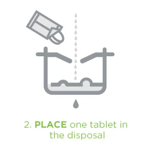 Affresh Garbage Disposal Cleaner, Removes Odor-Causing Residues, 9 Tablets 3 Pack 3 Count (Pack of 3) Cleaner - affresh disposal directions - step 2. place one tablet in the disposal