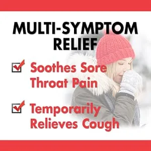 Amazon Basic Care Cherry Cough Drops, 160 count (Previously SoundHealth) - Soothes Sore Throat, Temporary cough relief