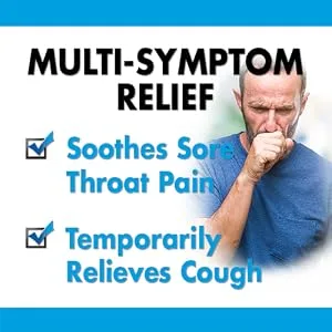 Amazon Basic Care Sugar Free Menthol Cough Drops, 140 count (Previously SoundHealth) Menthol 140 Count (Pack of 1) - Soothes Sore Throat, Temporary cough relief