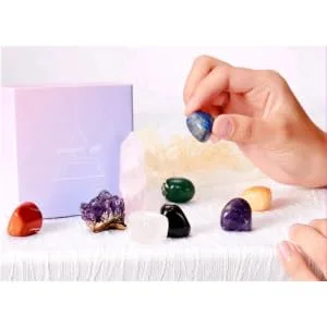 9 Healing Crystals and Healing Stones, Gemstones and Crystals for Beginners, Chakra Stones and Crystals Set, Crystal Kit - Chakra Crystals Set
