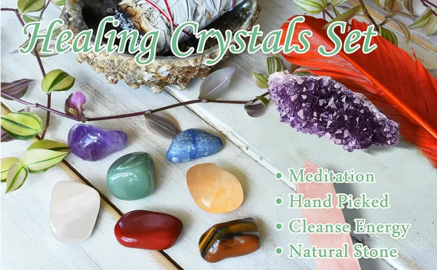 9 Healing Crystals and Healing Stones, Gemstones and Crystals for Beginners, Chakra Stones and Crystals Set, Crystal Kit - crystal healing set