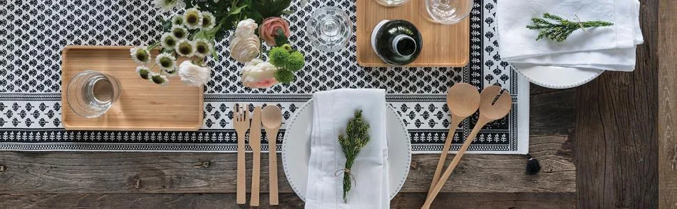 bambu, Disposable Bamboo Cutlery Set, 100% Organic Biodegradable Utensils for Any Occasion, Veneerware Party, Wedding, and Events, Compostable, Spoons, Forks, Knives - Pack of 24 - bambu