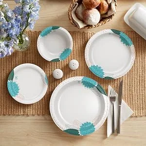 Dixie Paper Plates, 8  inch, Lunch or Light Dinner Size Printed Disposable Plate, Packaging and Design May Vary 90 Counts (Pack of 1) - product information 2