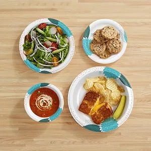 Dixie Paper Plates, 8  inch, Lunch or Light Dinner Size Printed Disposable Plate, Packaging and Design May Vary 90 Counts (Pack of 1) - product information 5